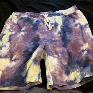 Mens shorts. Blue, purple, white.